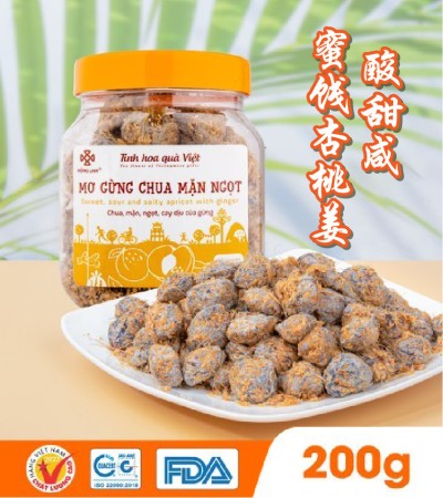  红蓝 蜜饯杏桃姜酸甜咸200g